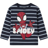 Name It Navy Blazer Dusty Blue Nmmjosue Spider Nreg Ss Top Mar