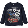 Name It Navy Blazer Nmmjarl Hotwheels Nreg Ls Top Box Sky