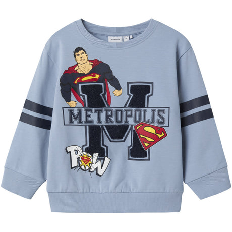 Name It Dusty Blue Nmmjasp Superman Nreg Sweat Unb Wab