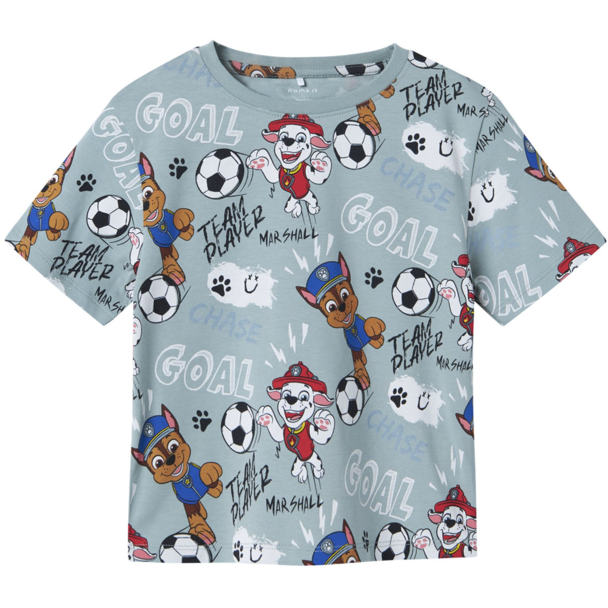 Name It Dusty Blue Nmmjubi Paw Nreg Ss Top Cplg