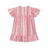 Fliink Cloud Dancer Pink Stripe Addie Dress