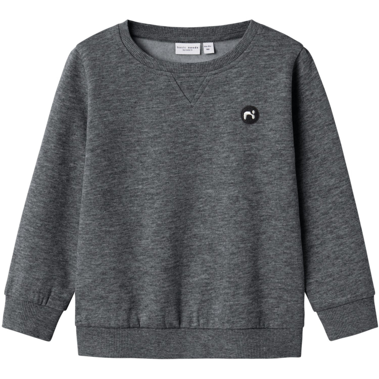 Name It Dark Grey Melange Nmmvimo Ls Sweat Bru Noos