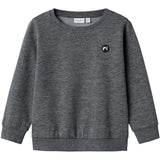 Name It Dark Grey Melange Nmmvimo Ls Sweat Bru Noos