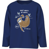 Name It Sodalite Blue Sloth Nmmvagno Ls Loose Top