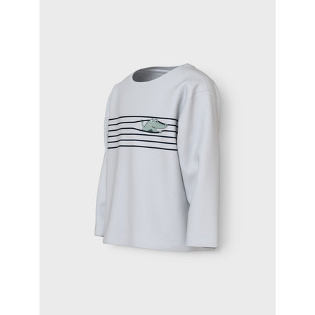 Name It Bright White Croco Lines Nmmvagno Ls Loose Top
