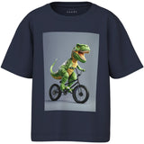 Name It Navy Blazer Dino Bike Nmmvoto Ss Nreg Top