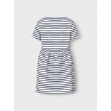 Name It Bright White Blue Nmfvemma Ss Dress