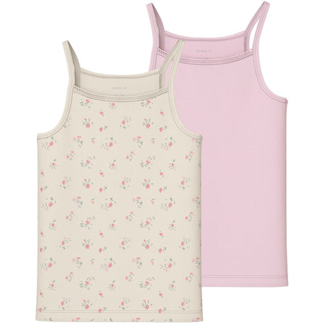 Name It Turtledove Nkfstrap Top 2P Flower Noos