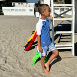 Petit Crabe Vertical Stripes Alex Swim Shorts