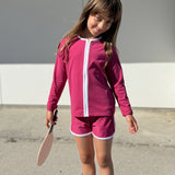 Petit Crabe Mulberry Etoile Zipper Uv-Swim Shirt L/S