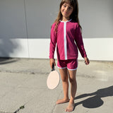 Petit Crabe Mulberry Etoile Zipper Uv-Swim Shirt L/S