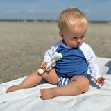 Petit Crabe Sapphire/White Raglan Uv-Shirt L/S