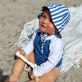 Petit Crabe Sapphire/White Raglan Uv-Shirt L/S