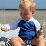 Petit Crabe Sapphire/White Raglan Uv-Shirt L/S