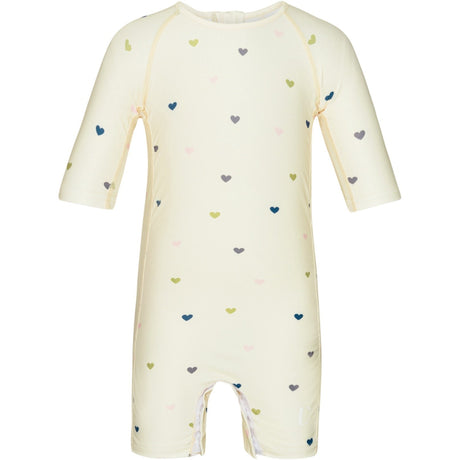 Vanilla COPENHAGEN Milk Hearts UV Baby Swimsuit