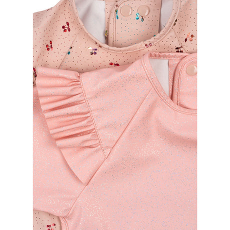 Konges Sløjd Cherry Sparkle 2 Pack Dinner Bib With Sleeves And Frill