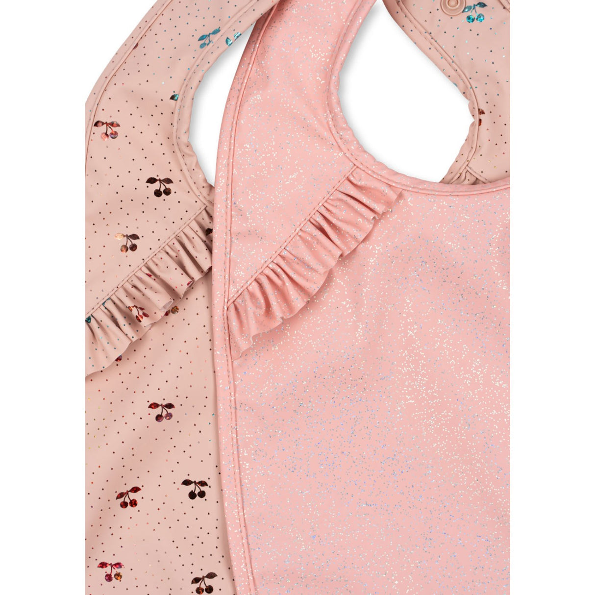 Konges Sløjd Cherry Sparkle 2 Pack Dinner Bib With Frill