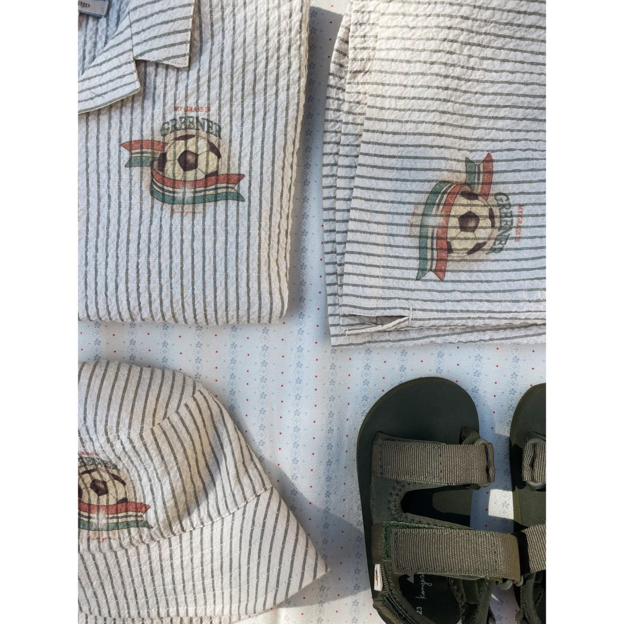 Konges Sløjd Stripe Bluie Elliot Bucket Hat Gots