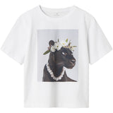 Name It Bright White Panther Nkfvotea Ss Nreg Top