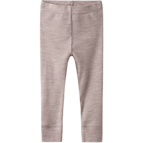 Name It Shadow Gray Nbnwax Wool Rib Leggings Noos