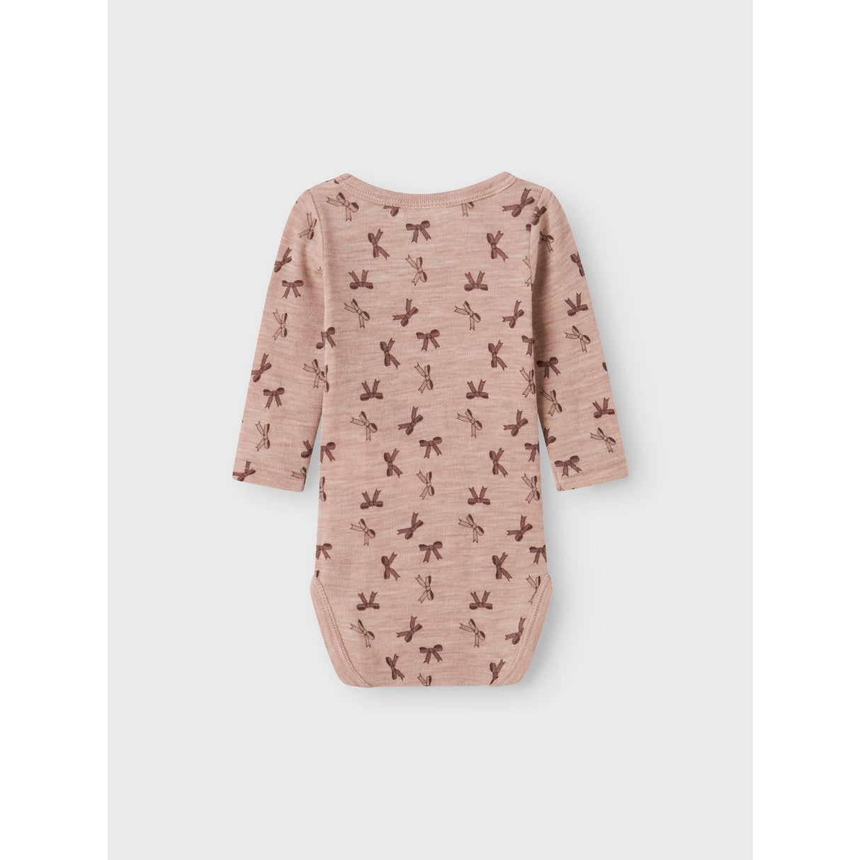 Name It Shadow Gray Bows Nbfwang Wool Rib Ls Body Aop