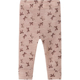 Name It Shadow Gray Bows Nbfwang Wool Rib Leggings Aop