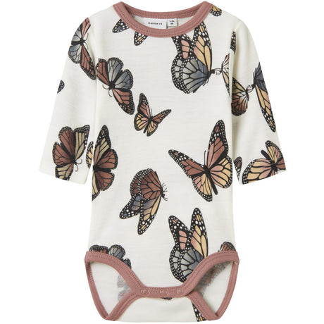 Name It Snow White Butterfly Nbfwillitus Wool Ls Body