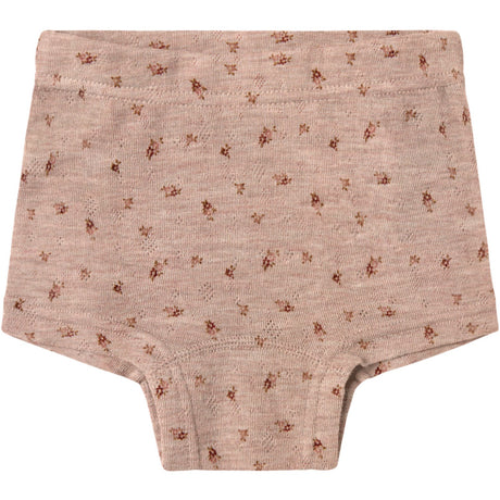 Name It Shadow Gray Small Flowers Nmfwang Wool Needle Boxer