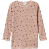 Name It Shadow Gray Small Flowers Nmfwang Wool Needle Ls Top Noos