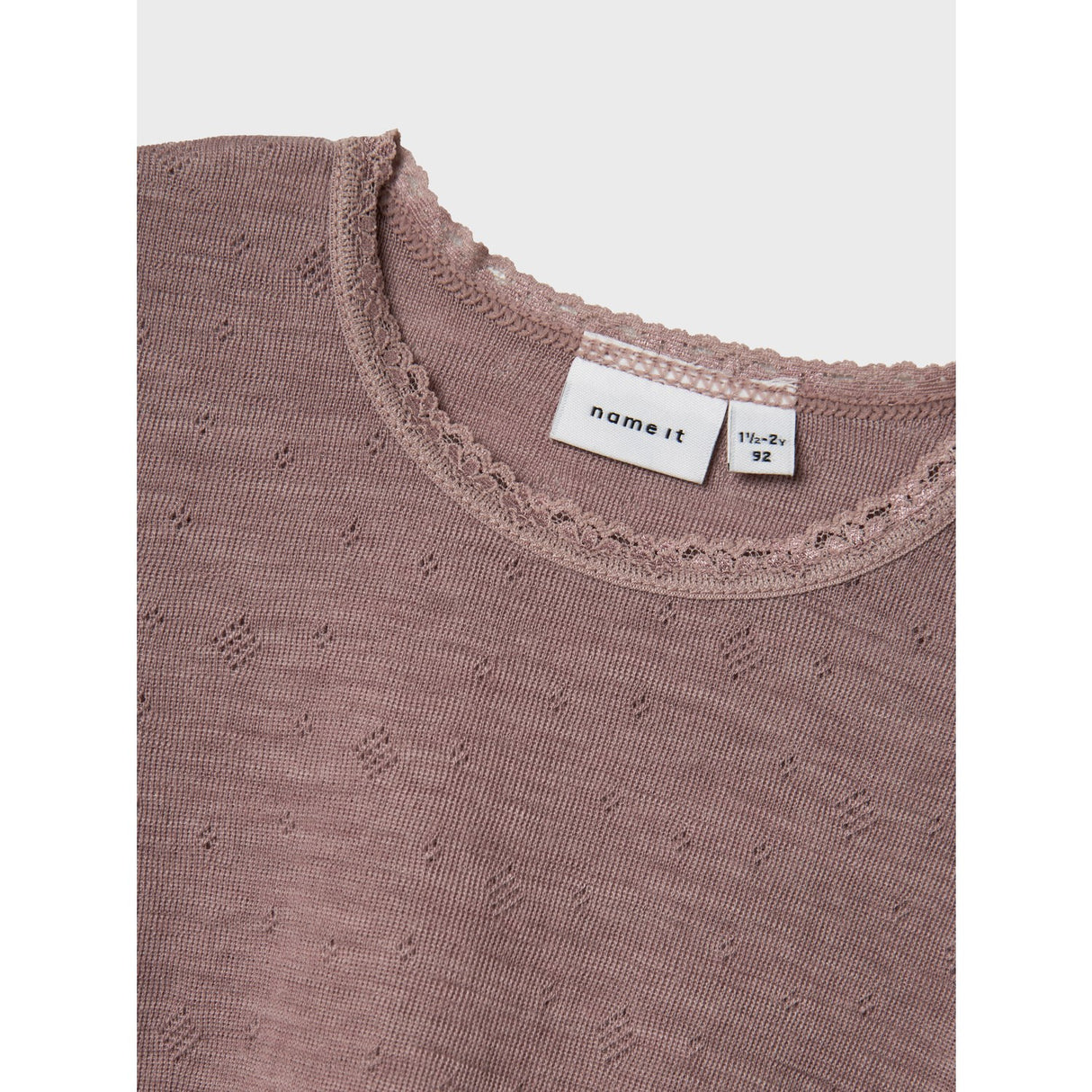 Name It Antler Nmfwang Wool Needle Ls Top Solid Noos