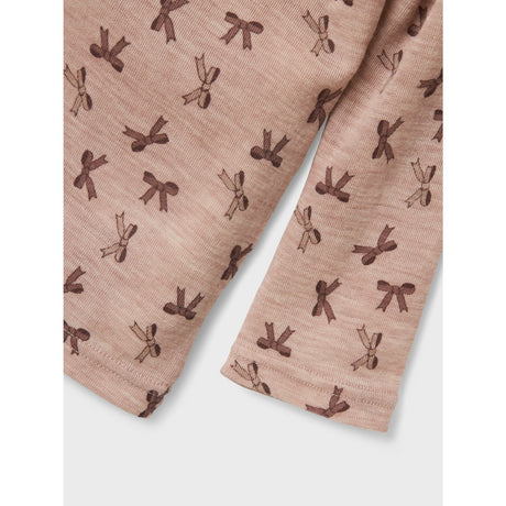 Name It Shadow Gray Bows Nmfwang Wool Rib Ls Top Aop