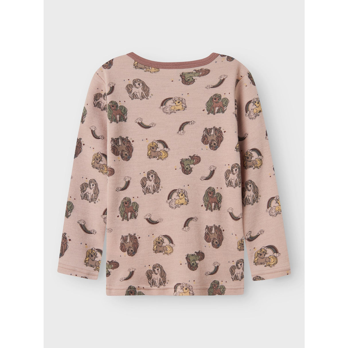 Name It Shadow Gray Unicorn Nmfwillit Wool Ls Top