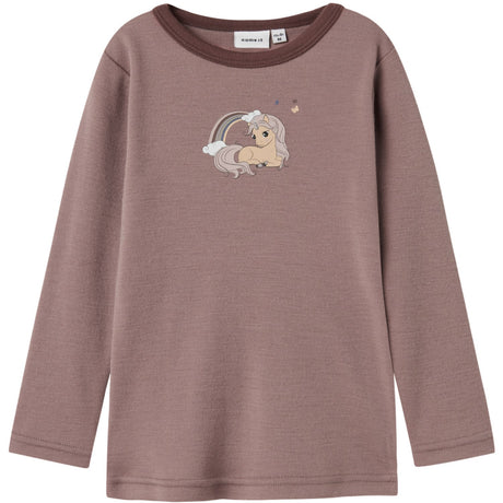 Name It Antler Unicorn Nmfwillit Wool Ls Top