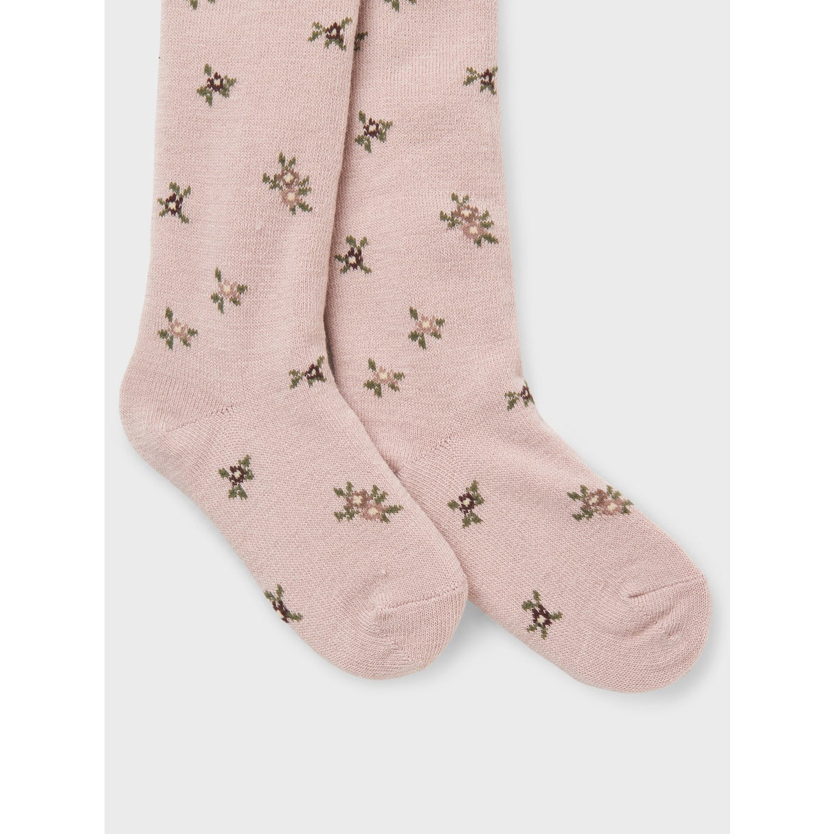 Name It Shadow Gray Small Flowers Nmfwak Wo/Bl Tights Aoj