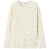 Name It Snow White Small Flowers Nkfwang Wool Needle Ls Top
