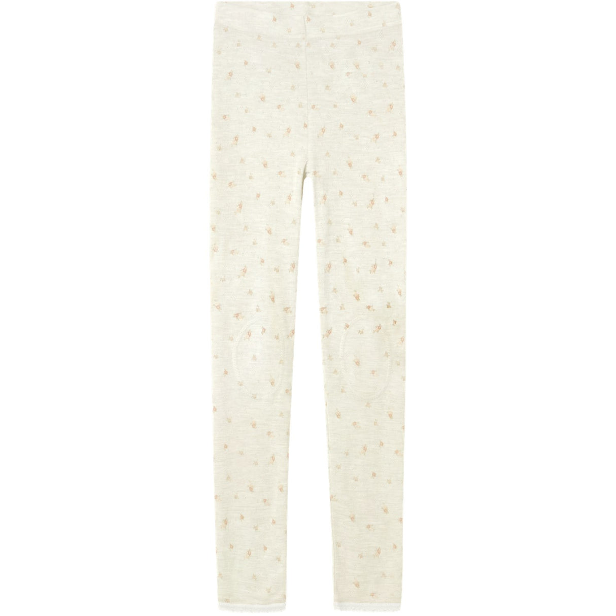 Name It Snow White Small Flowers Nkfwang Wool Needle Leggings