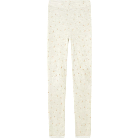 Name It Snow White Small Flowers Nkfwang Wool Needle Leggings