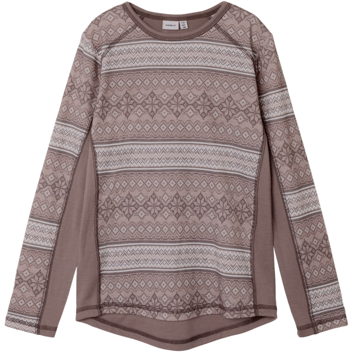 Name It Antler Snow Pattern Nkfwillto Wool Ls Top