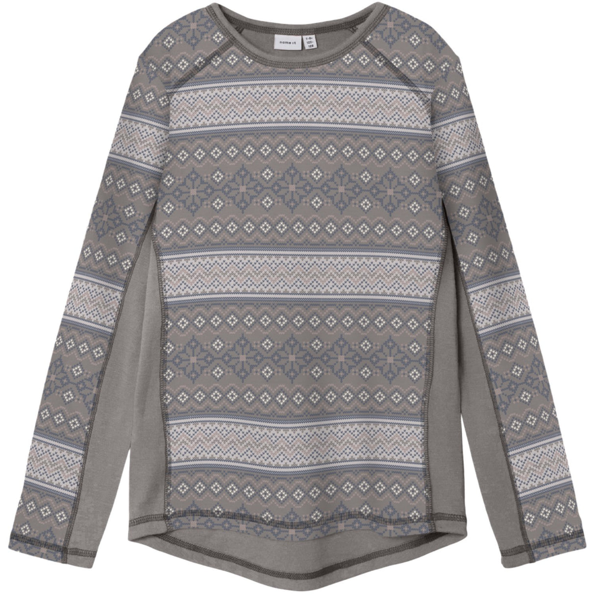 Name It Satellite Snow Pattern Nkfwillto Wool Ls Top
