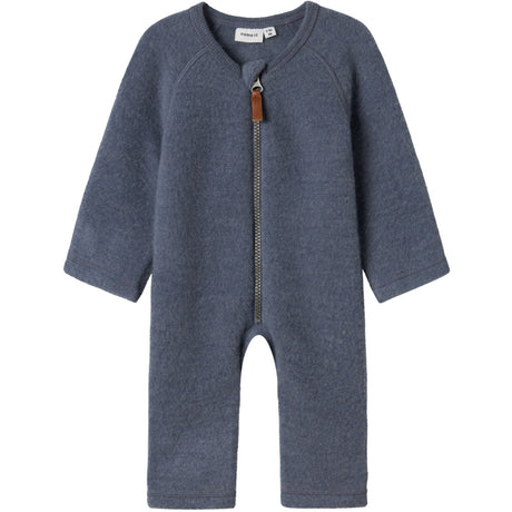 Name It Folkstone Gray Nbmwmino Wool Bru Ls Suit Noos