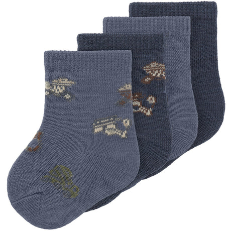 Name It Folkstone Gray Nbmwak Wo/Bl 4P Socks