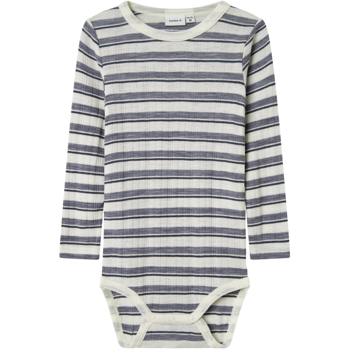 Name It Folkstone Gray Snow White Nmmwang Wool Needle Ls Body Noos