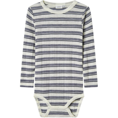 Name It Folkstone Gray Snow White Nmmwang Wool Needle Ls Body Noos