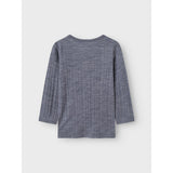 Name It Folkstone Gray Nmmwang Wool Needle Ls Top Solid Noos