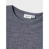 Name It Folkstone Gray Nmmwang Wool Needle Ls Top Solid Noos