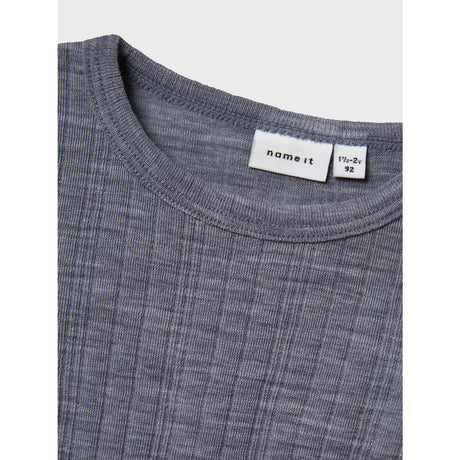 Name It Folkstone Gray Nmmwang Wool Needle Ls Body Solid