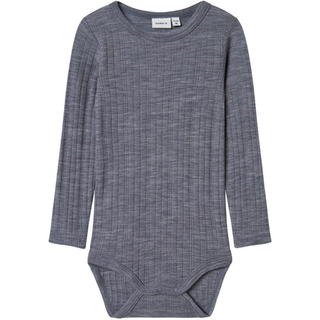 Name It Folkstone Gray Nmmwang Wool Needle Ls Body Solid
