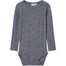 Name It Folkstone Gray Nmmwang Wool Needle Ls Body Solid