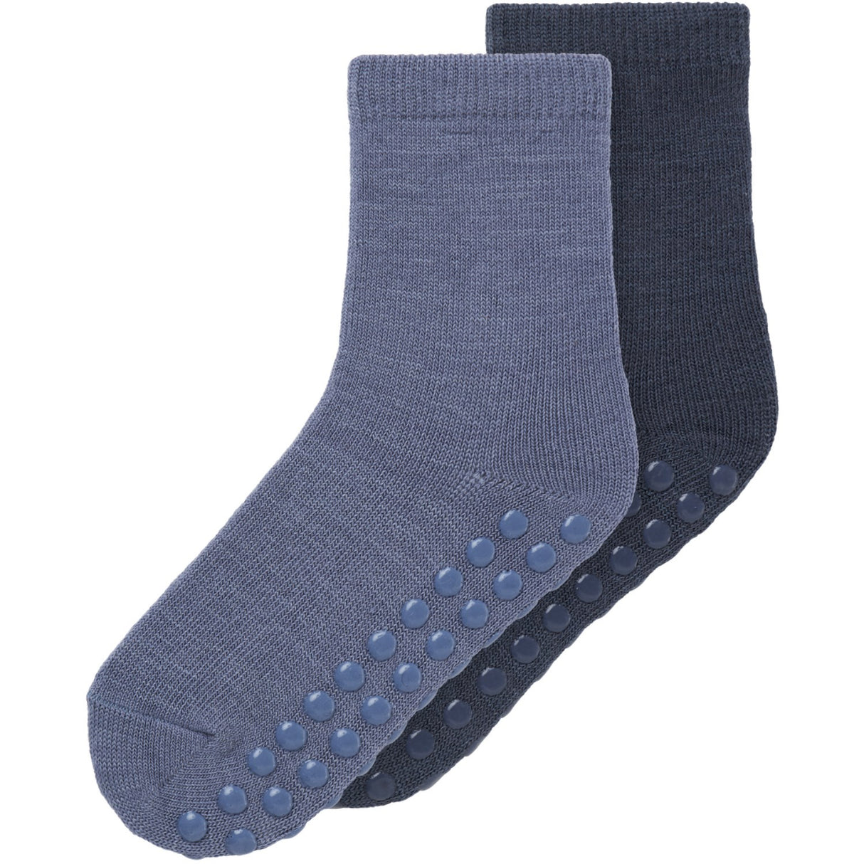 Name It Folkstone Gray Nmmwak Wo/Bl 2P Socks W/Non Skid