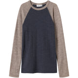 Name It Ombre Blue Satellites Sleeves Nkmwang Wool Needle Ls Top Solid